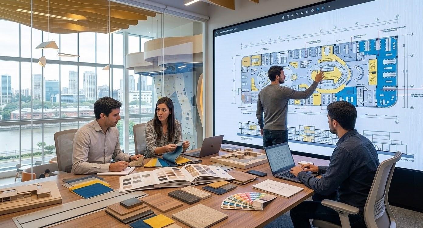 Diseño y proyecto de oficinas modernas open space